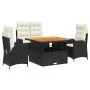 Juego comedor jardín 4 piezas con cojines ratán sintético negro de , Conjuntos de jardín - Ref: Foro24-3277440, Precio: 554,6...