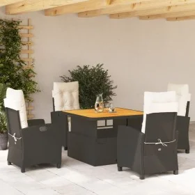 Set de muebles jardín 5 pzas con cojines ratán sintético negro von , Gartensets - Ref: Foro24-3277378, Preis: 635,24 €, Rabat...