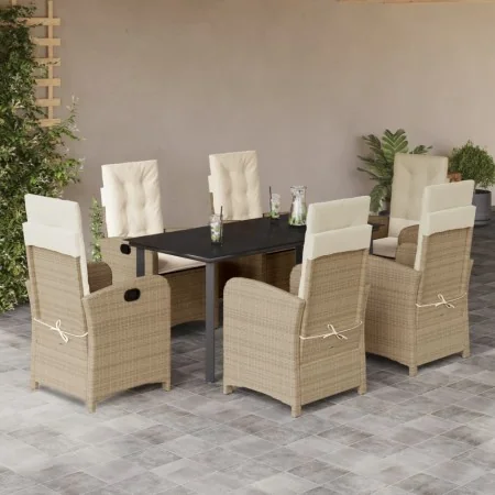 Set comedor de jardín 7 pzas con cojines ratán sintético beige von , Gartensets - Ref: Foro24-3212385, Preis: 876,09 €, Rabat...