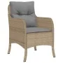 Set comedor de jardín 5 pzas con cojines ratán sintético beige by , Garden sets - Ref: Foro24-3211985, Price: 539,15 €, Disco...