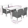 Set comedor de jardín 5 pzas con cojines ratán sintético beige by , Garden sets - Ref: Foro24-3211985, Price: 539,15 €, Disco...