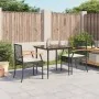 Set comedor de jardín 3 pzas con cojines ratán sintético negro de , Conjuntos de jardín - Ref: Foro24-3213596, Precio: 231,32...