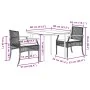 Set comedor de jardín 3 pzas con cojines ratán sintético negro de , Conjuntos de jardín - Ref: Foro24-3213596, Precio: 231,32...