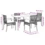 Set comedor de jardín 5 piezas con cojines ratán sintético gris by , Garden sets - Ref: Foro24-3213619, Price: 367,40 €, Disc...