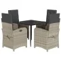 Set comedor de jardín 5 pzas cojines ratán sintético gris claro by , Garden sets - Ref: Foro24-3212599, Price: 681,33 €, Disc...