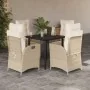 Set comedor de jardín 5 pzas con cojines ratán sintético beige von , Gartensets - Ref: Foro24-3213246, Preis: 657,85 €, Rabat...