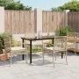 Set comedor de jardín 5 pzas con cojines ratán sintético beige de , Conjuntos de jardín - Ref: Foro24-3213633, Precio: 385,77...