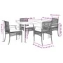 Set comedor de jardín 5 pzas con cojines ratán sintético beige de , Conjuntos de jardín - Ref: Foro24-3213633, Precio: 385,77...