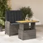 Juego de comedor jardín 2 pzas con cojines ratán sintético gris von , Gartensets - Ref: Foro24-3277346, Preis: 276,50 €, Raba...