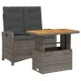 Juego de comedor jardín 2 pzas con cojines ratán sintético gris von , Gartensets - Ref: Foro24-3277346, Preis: 276,50 €, Raba...