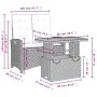 Juego de comedor jardín 2 pzas con cojines ratán sintético gris von , Gartensets - Ref: Foro24-3277346, Preis: 276,50 €, Raba...