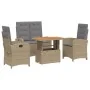 Set de comedor jardín con cojines 4 pzas ratán sintético beige de , Conjuntos de jardín - Ref: Foro24-3277371, Precio: 531,18...