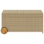 Caja de almacenaje jardín con ruedas ratán PE beige mezcla 190L by , Outdoor storage boxes - Ref: Foro24-365327, Price: 114,5...