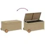 Caja de almacenaje jardín con ruedas ratán PE beige mezcla 190L by , Outdoor storage boxes - Ref: Foro24-365327, Price: 114,5...