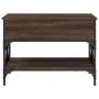 Mesa de centro madera ingeniería metal marrón roble 70x50x50 cm by , Coffee table - Ref: Foro24-845355, Price: 75,26 €, Disco...