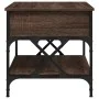 Mesa de centro madera ingeniería metal marrón roble 70x50x50 cm by , Coffee table - Ref: Foro24-845355, Price: 75,26 €, Disco...