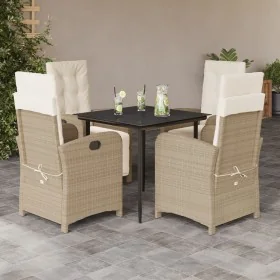 Set comedor de jardín 5 pzas con cojines ratán sintético beige von , Gartensets - Ref: Foro24-3212571, Preis: 626,68 €, Rabat...