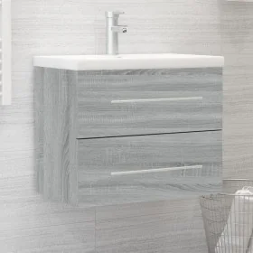 Mueble de baño con lavabo madera contrachapada gris Sonoma von , Badezimmerwaschtische - Ref: Foro24-3120180, Preis: 161,27 €...