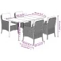 Set comedor de jardín 5 pzas con cojines ratán sintético beige by , Garden sets - Ref: Foro24-3211972, Price: 585,64 €, Disco...