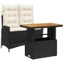 Set comedor de jardín 2 pzas con cojines ratán sintético negro by , Garden sets - Ref: Foro24-3277442, Price: 279,59 €, Disco...
