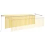 Toldo automático retráctil con persiana 5x3 m amarillo y blanco by , Awnings - Ref: Foro24-3069468, Price: 516,69 €, Discount: %