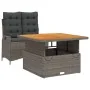 Juego de comedor jardín 2 pzas con cojines ratán sintético gris von , Gartensets - Ref: Foro24-3277463, Preis: 339,42 €, Raba...