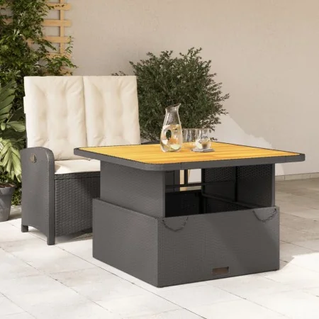 Set comedor de jardín 2 pzas con cojines ratán sintético negro by , Garden sets - Ref: Foro24-3277319, Price: 330,78 €, Disco...