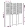 Biombo separador de 5 paneles madera maciza Paulownia blanco von , Raumteiler - Ref: Foro24-358728, Preis: 175,05 €, Rabatt: %
