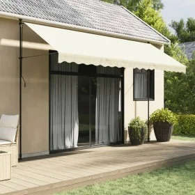 Toldo retráctil de tela y acero crema 400x150 cm von , Markisen - Ref: Foro24-368749, Preis: 93,21 €, Rabatt: %