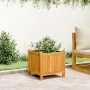 Jardinera con forro madera maciza de acacia 42x42x40 cm by , Pots and planters - Ref: Foro24-366434, Price: 59,24 €, Discount: %