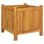 Jardinera con forro madera maciza de acacia 42x42x40 cm by , Pots and planters - Ref: Foro24-366434, Price: 59,24 €, Discount: %