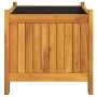 Jardinera con forro madera maciza de acacia 42x42x40 cm by , Pots and planters - Ref: Foro24-366434, Price: 59,24 €, Discount: %