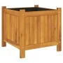 Jardinera con forro madera maciza de acacia 42x42x40 cm by , Pots and planters - Ref: Foro24-366434, Price: 59,24 €, Discount: %