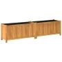 Jardinera con forro madera maciza de acacia 199x38,5x50 cm by , Pots and planters - Ref: Foro24-366443, Price: 186,95 €, Disc...