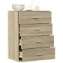 Aparador de madera de ingeniería roble Sonoma 60x39x80 cm de , Aparadores - Ref: Foro24-840529, Precio: 102,73 €, Descuento: %