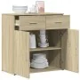 Aparador de madera de ingeniería roble Sonoma 79x38x80 cm by , Sideboards - Ref: Foro24-840522, Price: 108,77 €, Discount: %