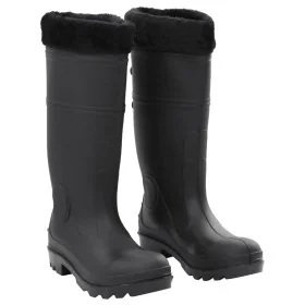 Botas de agua con calcetines extraíbles negro número 40 PVC by , Waders for hunting and fishing - Ref: Foro24-137598, Price: ...