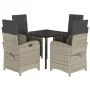 Set comedor de jardín 5 pzas cojines ratán sintético gris claro by , Garden sets - Ref: Foro24-3212422, Price: 617,73 €, Disc...