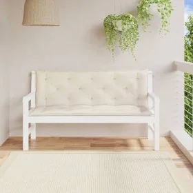 Cojines de banco de jardín 2 uds blanco crema 150x50x7 cm by , Cushions for chairs and sofas - Ref: Foro24-361699, Price: 59,...