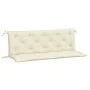 Cojines de banco de jardín 2 uds blanco crema 150x50x7 cm de , Cojines para sillas y sofás - Ref: Foro24-361699, Precio: 59,4...