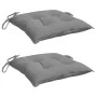 Cojines de silla de jardín 2 uds tela Oxford gris 40x40x7 cm de , Cojines para sillas y sofás - Ref: Foro24-361453, Precio: 1...