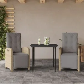 Sillas y mesita de jardín 3 piezas ratán sintético cojín beige von , Gartensets - Ref: Foro24-3212584, Preis: 396,71 €, Rabat...