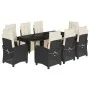 Set de comedor de jardín 9 pzas y cojines ratán sintético negro von , Gartensets - Ref: Foro24-3212952, Preis: 1,00 €, Rabatt: %