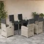 Set comedor jardín 7 pzas y cojines ratán sintético gris claro by , Garden sets - Ref: Foro24-3212609, Price: 1,00 €, Discoun...