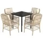 Set comedor de jardín 5 pzas con cojines ratán sintético beige von , Gartensets - Ref: Foro24-3212146, Preis: 573,55 €, Rabat...