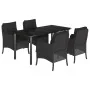Set de muebles jardín 5 pzas con cojines ratán sintético negro von , Gartensets - Ref: Foro24-3211930, Preis: 518,52 €, Rabat...