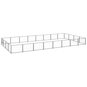 Perrera acero 32 m² negra von , Hundehütten und Zäune - Ref: Foro24-3082147, Preis: 422,99 €, Rabatt: %