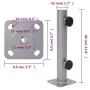 Base de sombrilla para mástil de Ø32/34/38 mm acero plateado von , Schirmständer - Ref: Foro24-4003372, Preis: 20,12 €, Rabat...