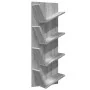 Estantería de pared 4 niveles gris Sonoma 33x16x90 cm by , Shelves and shelves - Ref: Foro24-840721, Price: 35,78 €, Discount: %