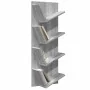 Estantería de pared 4 niveles gris Sonoma 33x16x90 cm by , Shelves and shelves - Ref: Foro24-840721, Price: 35,78 €, Discount: %